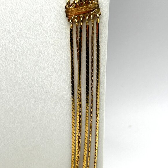 Patrizia Pepe Made in Italy Multistrand Gold Tone Chain Necklace Statement 54in - Picture 8 of 11